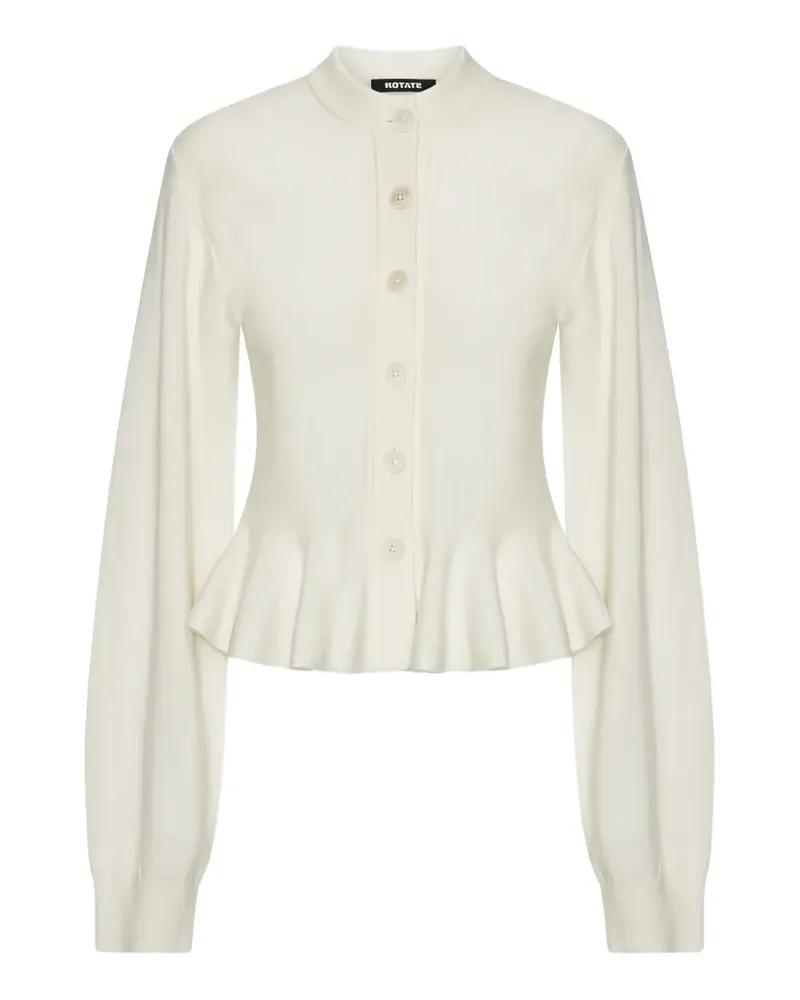 ROTATE Birger Christensen Skulpturierte Strickjacke weiß Weiß