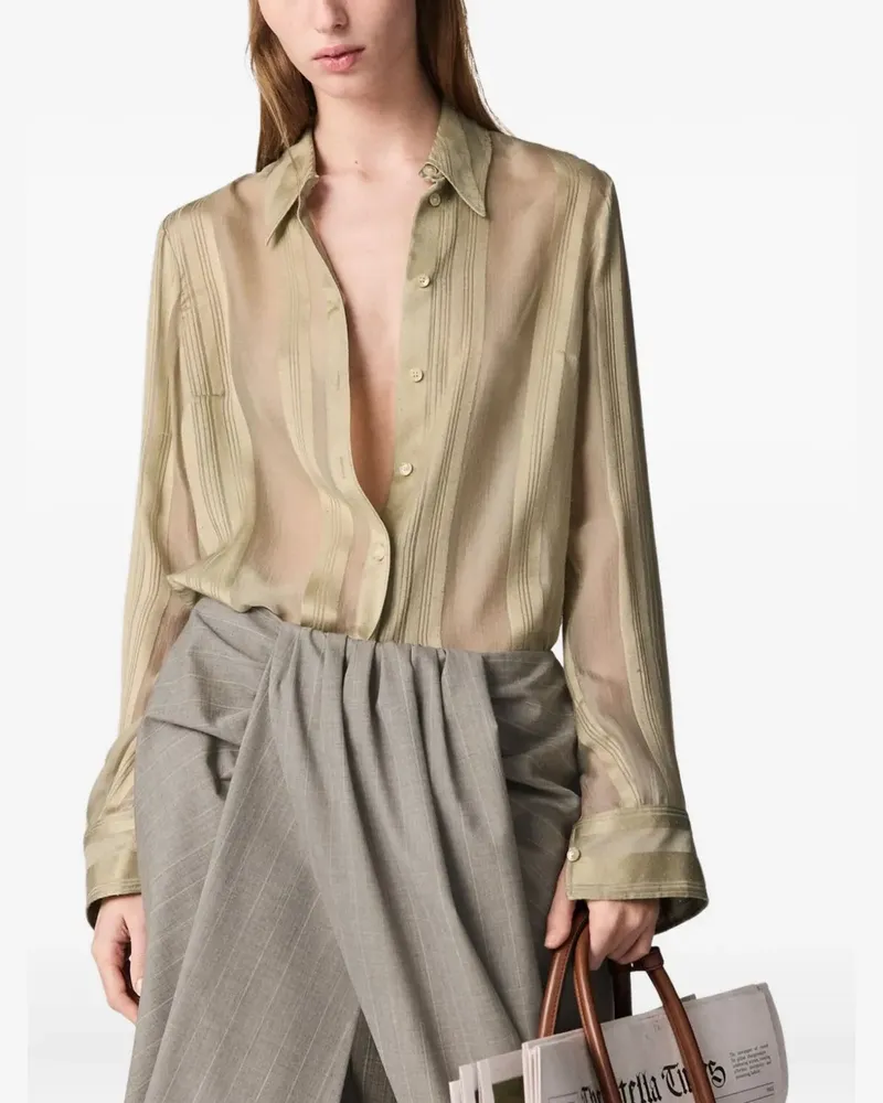 Stella McCartney Semi-transparentes Hemd - Nude Nude
