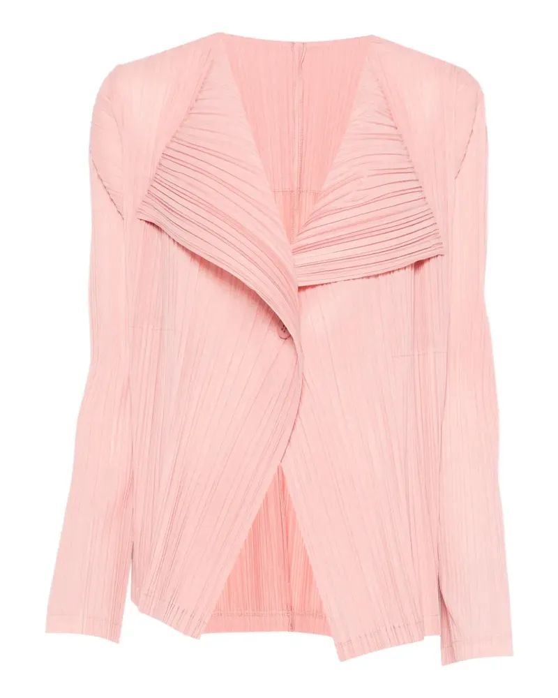 Issey Miyake pleated shawl-collar jacket - Rosa Rosa