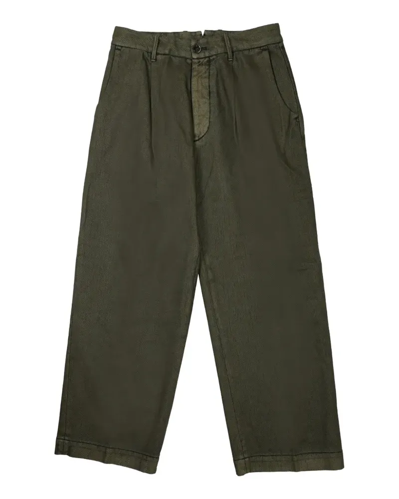 nine:inthe:morning pleated straight-leg trousers - Grün Grün