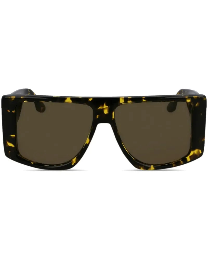 Victoria Beckham Sonnenbrille mit Logo-Schild - Schwarz Schwarz