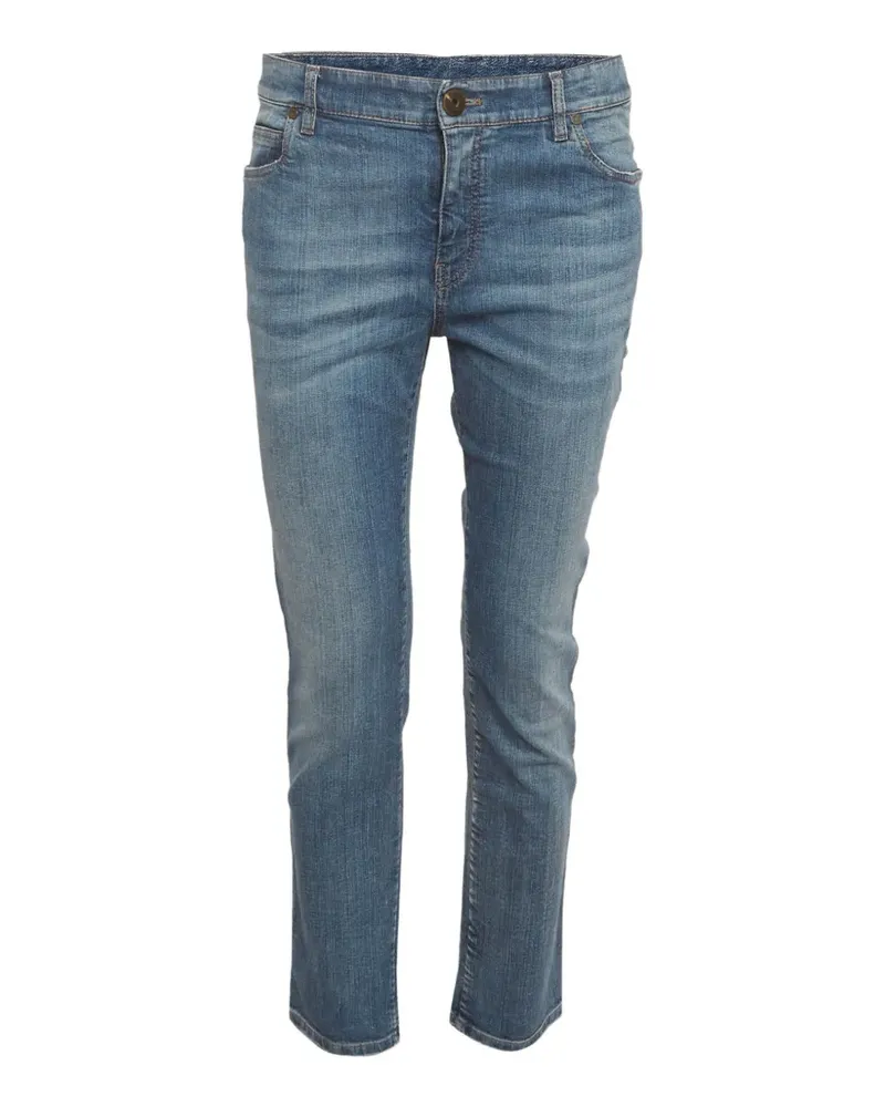 Brunello Cucinelli Ausgeblichene Skinny-Jeans - Blau Blau