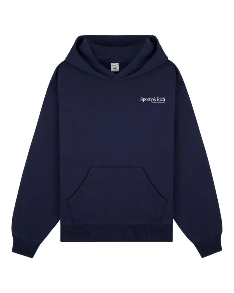 SPORTY & RICH Hoodie mit Logo - Blau Blau
