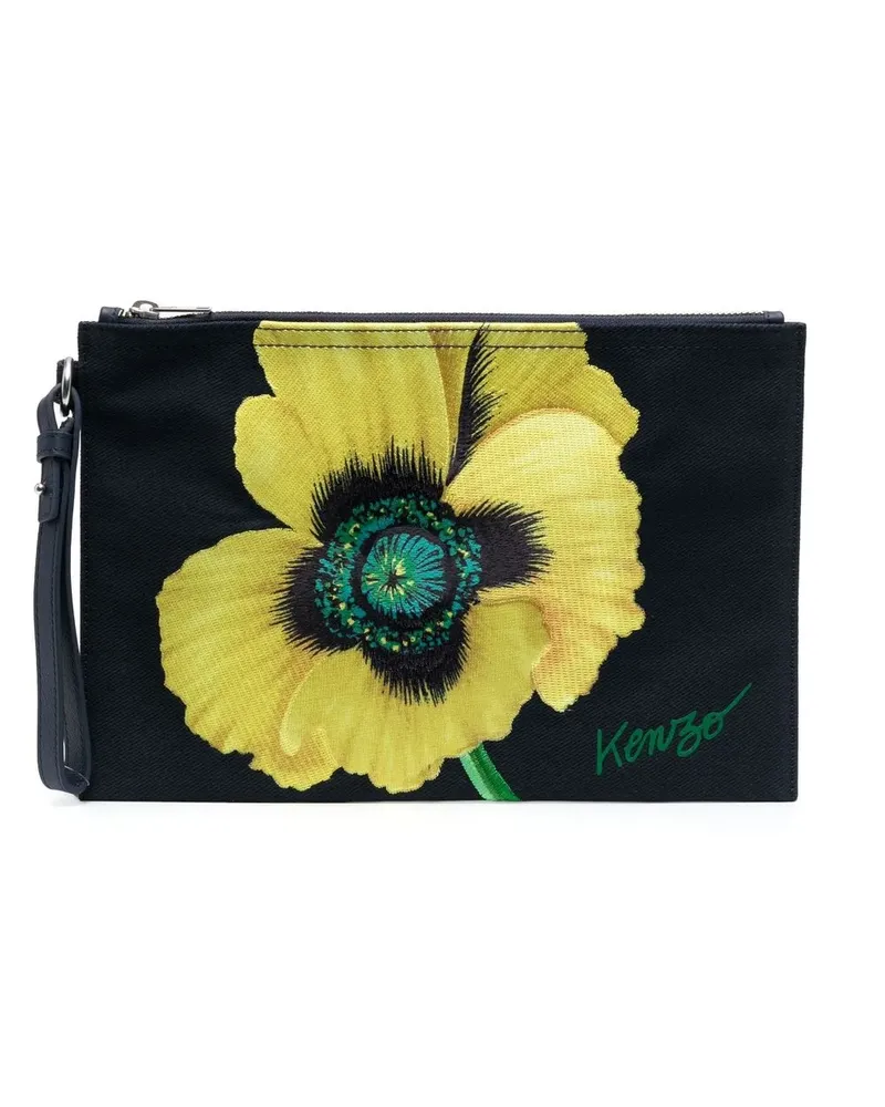 Kenzo Poppy Clutch - Blau Blau
