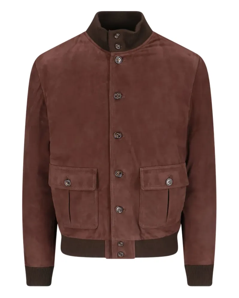 Valstar leather bomber jacket - Braun Braun