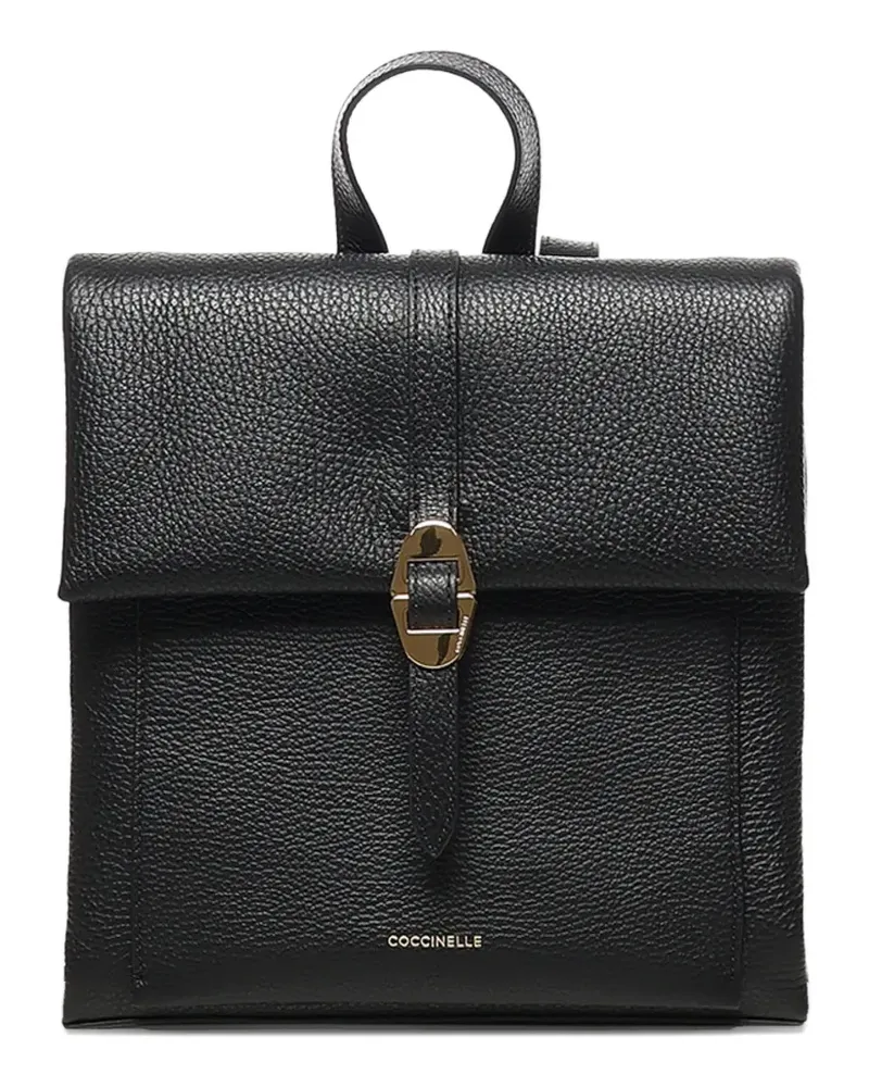 Coccinelle Rucksack mit Klappschnalle - Schwarz Schwarz