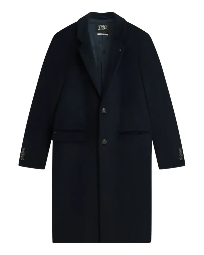 Scotch&Soda single-breasted notched-lapels coat - Blau Blau