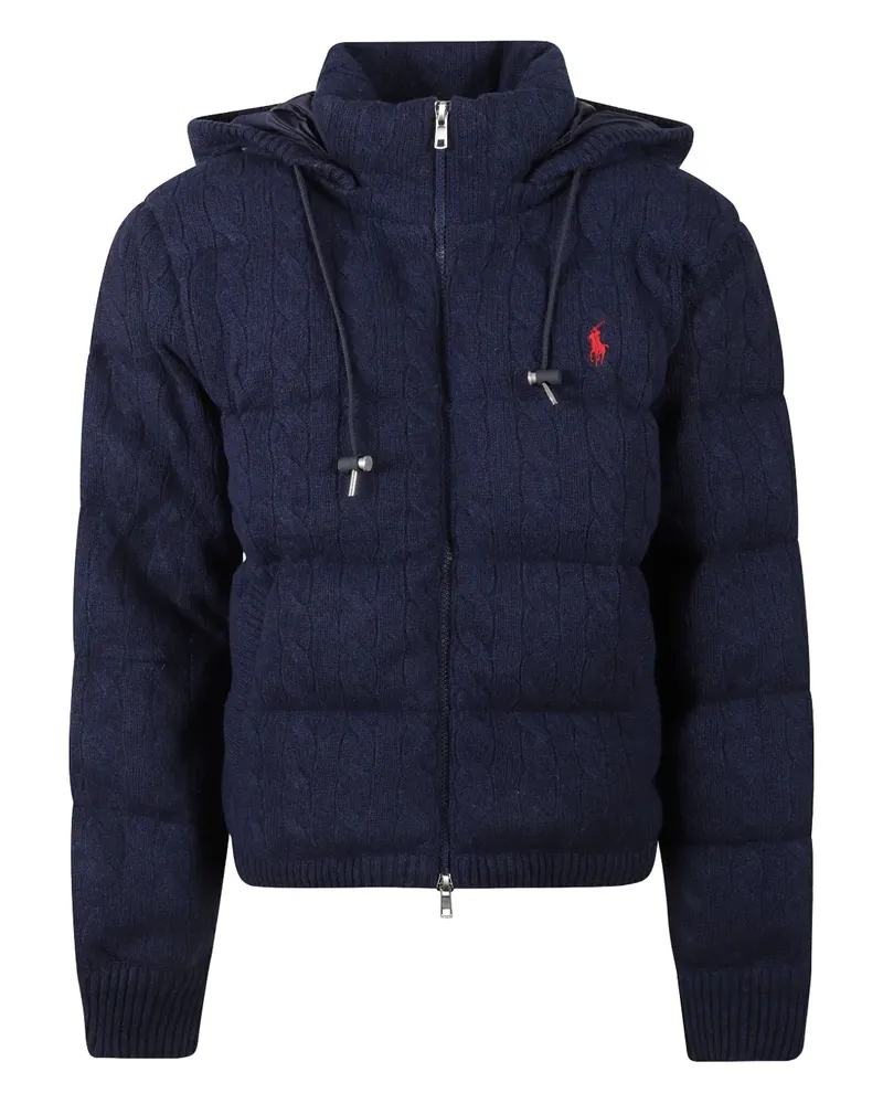 Ralph Lauren cable-knit hooded jacket - Blau Blau