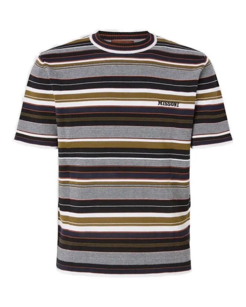 Missoni Gestreiftes T-Shirt - Grau Grau