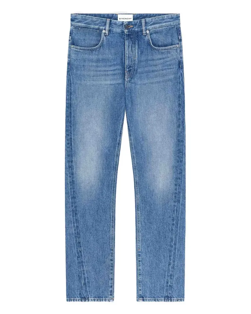Givenchy visible stitching flared trousers - Blau Blau