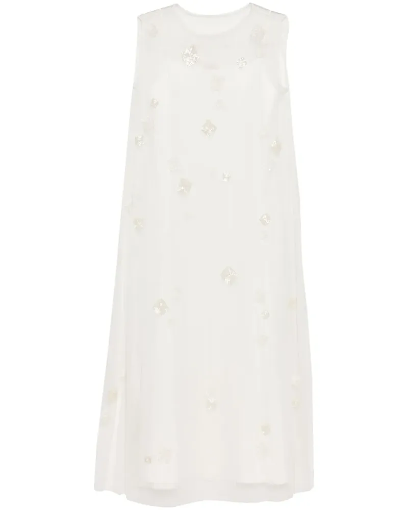 SHATHA ESSA Verziertes Kleid - Weiß Weiß