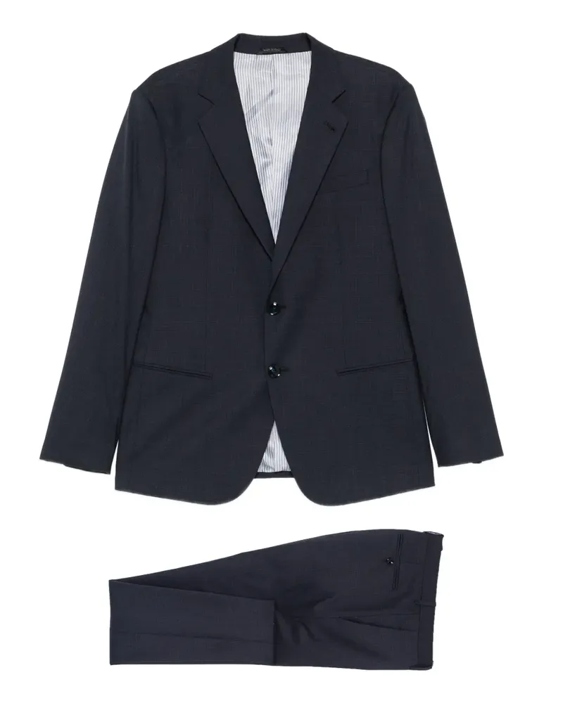Giorgio Armani single-breasted notch-lapel suit - Blau Blau