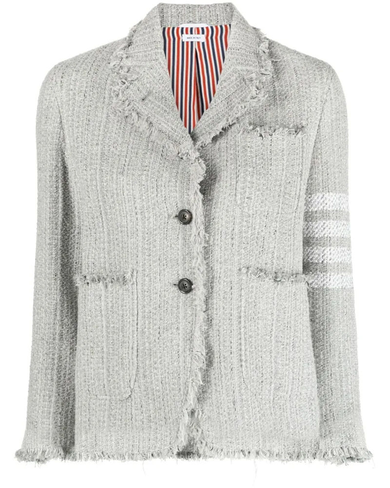 Thom Browne Tweed-Jacke mit Streifen - Grau Grau