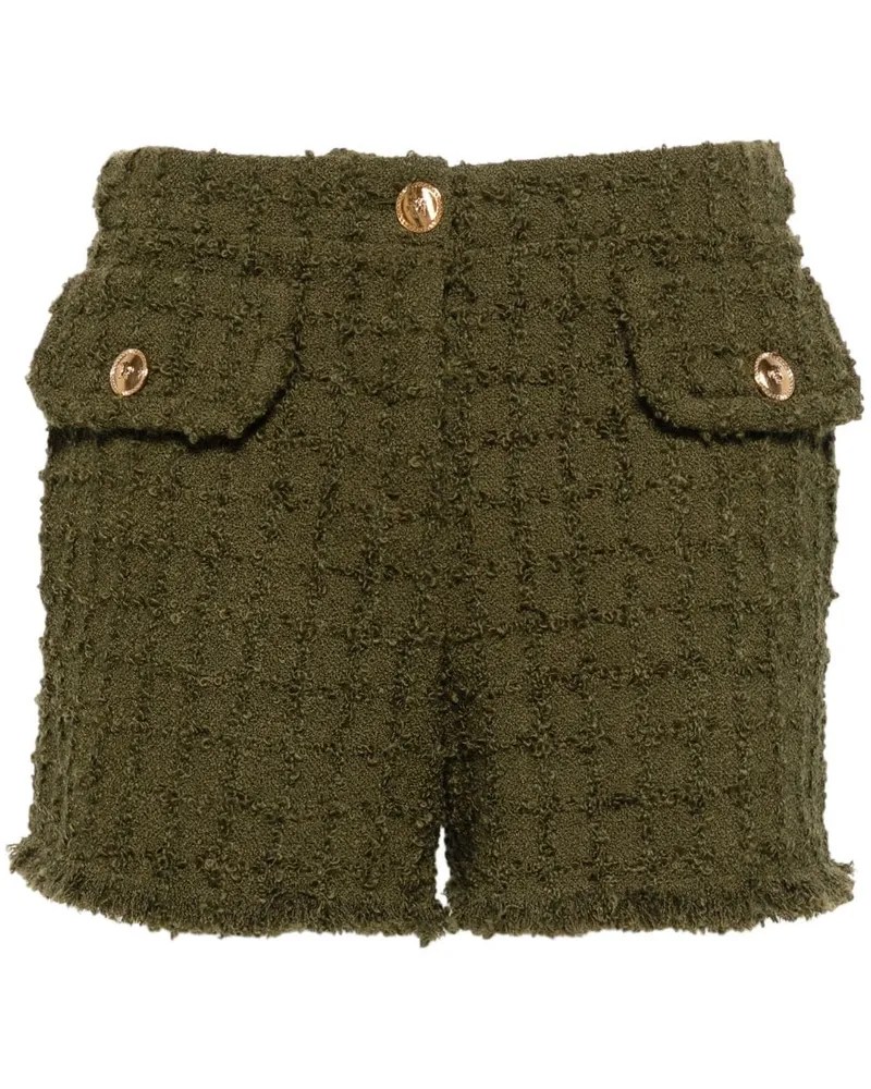 Versace Heritage Minishorts aus Tweed - Grün Grün
