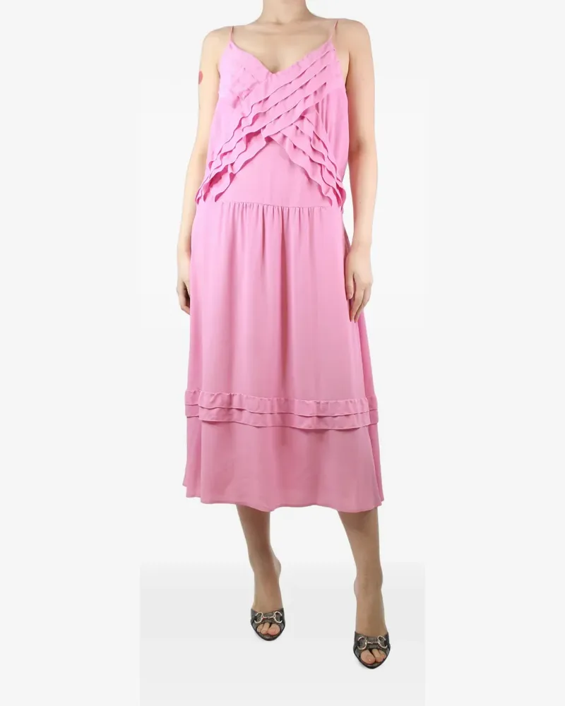 N° 21 criss-cross pleated slip dress - Rosa Rosa