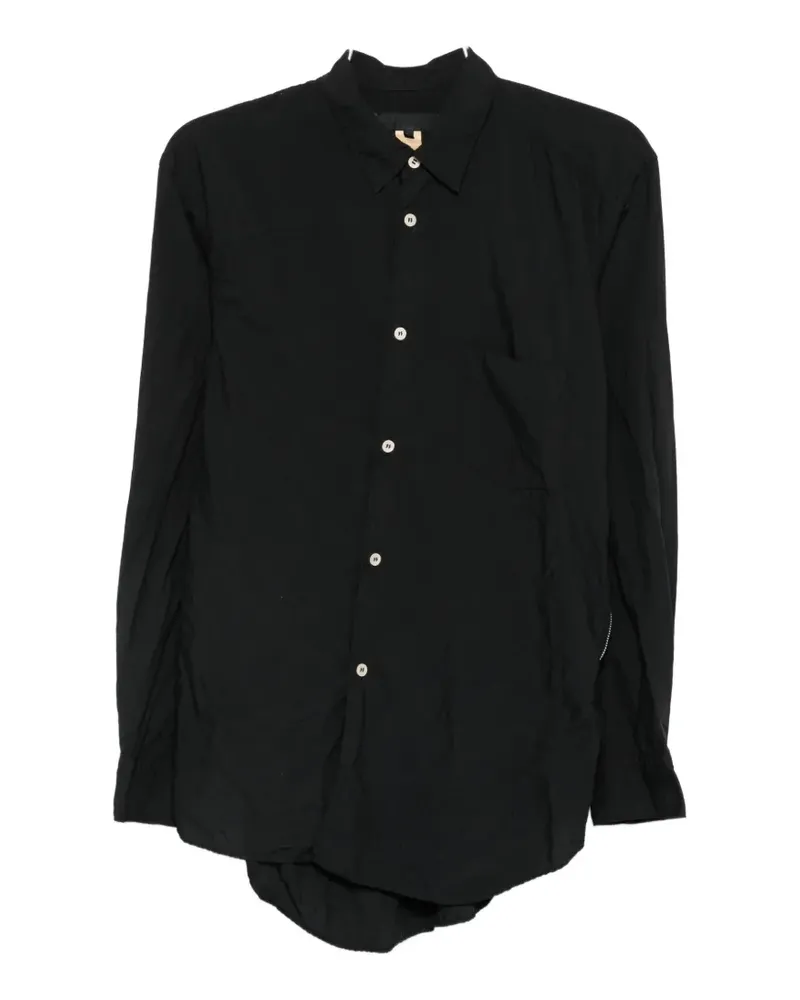 Comme des Garçons zip-detail long-sleeve shirt - Schwarz Schwarz