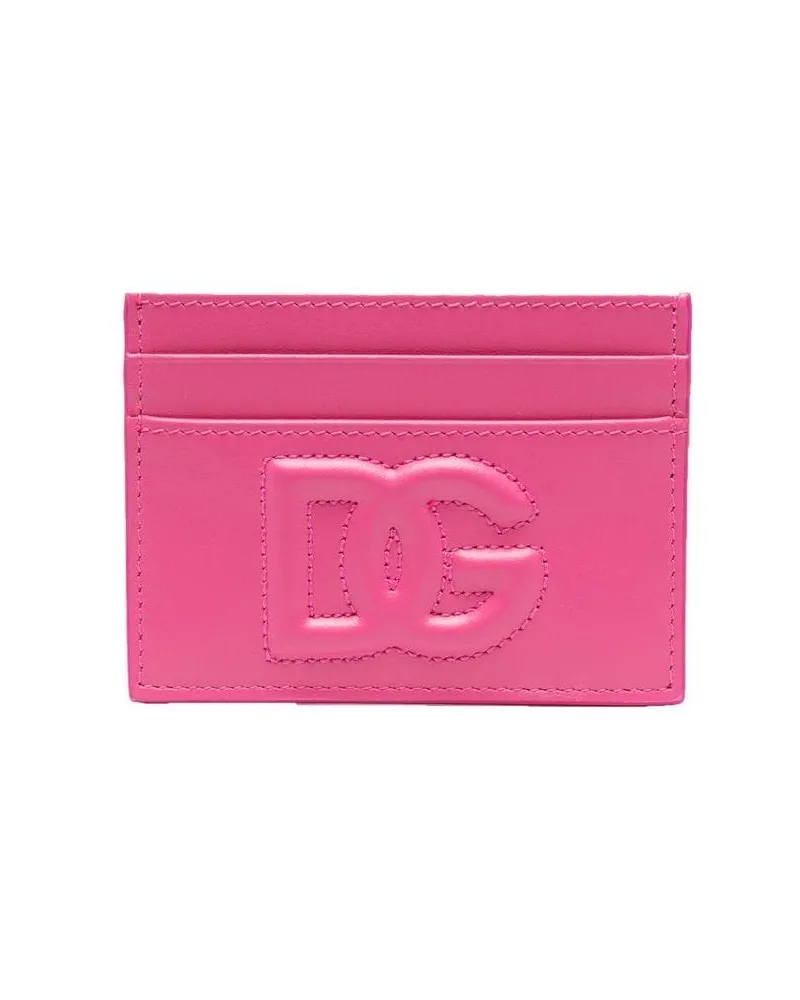 Dolce & Gabbana Kartenetui mit Logo-Prägung - Rosa Rosa