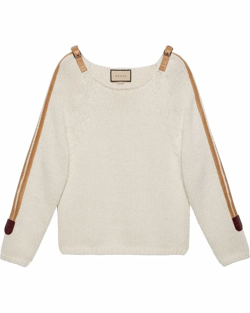 Gucci Pullover mit Schnallenriemen - Weiß Weiß