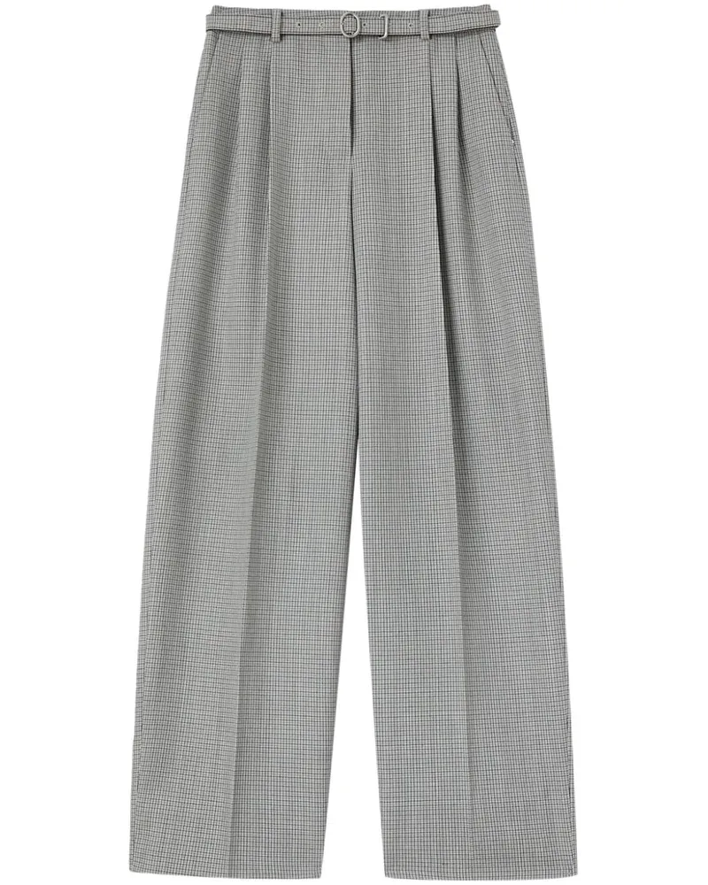 Jil Sander Karierte Palazzohose - Grau Grau