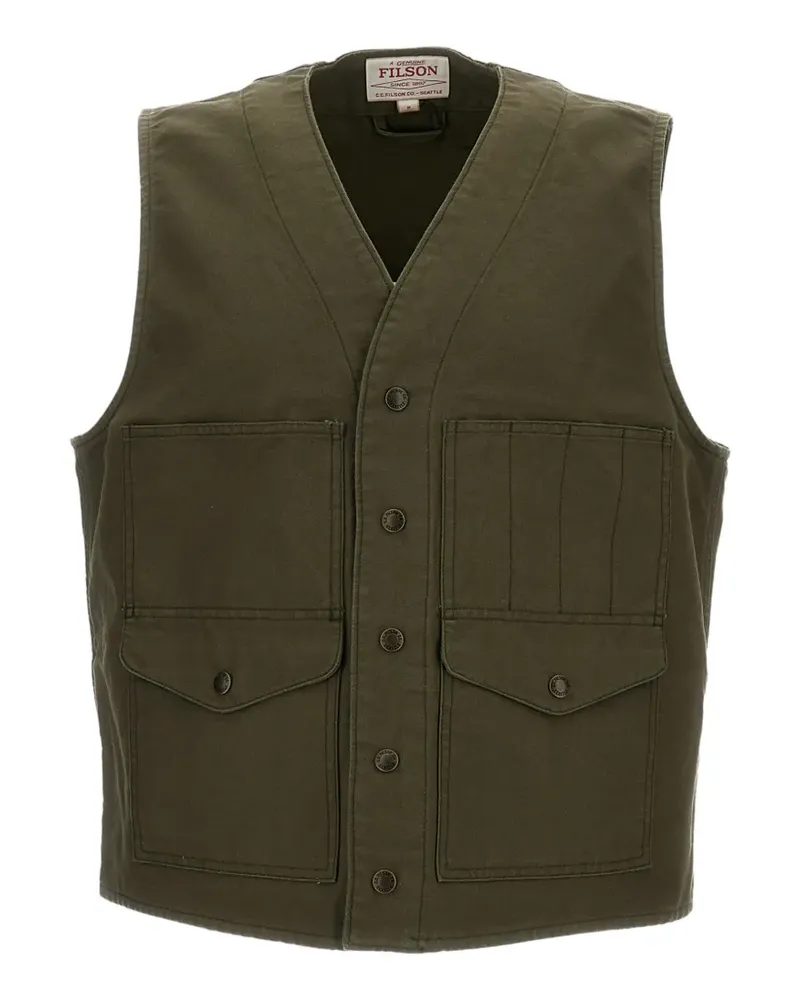 Filson pockets buttoned vest - Grün Grün