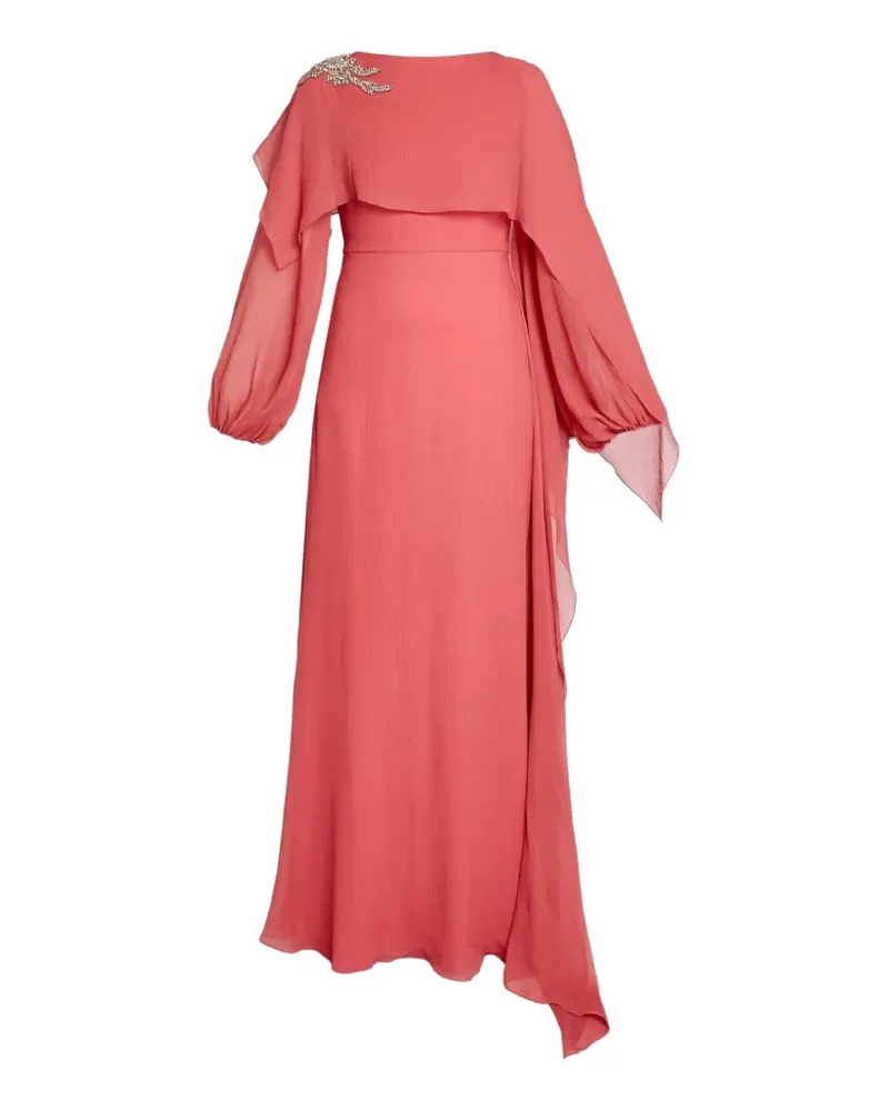 Erdem Verziertes Maxikleid mit langen Ärmeln - Rosa Rosa