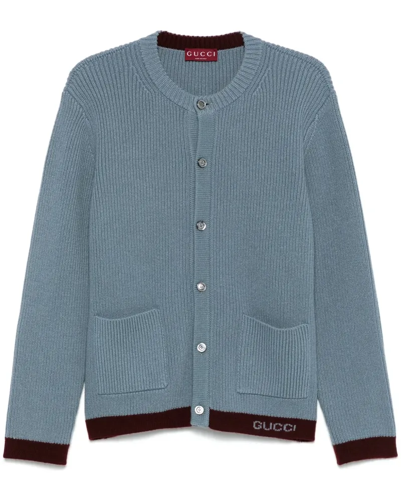 Gucci Cardigan mit Intarsienmuster - Blau Blau