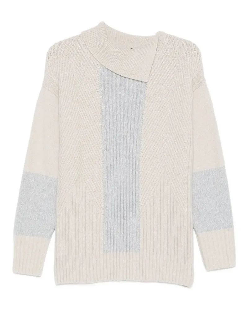 Lorena Antoniazzi chevron-pattern sweater - Nude Nude