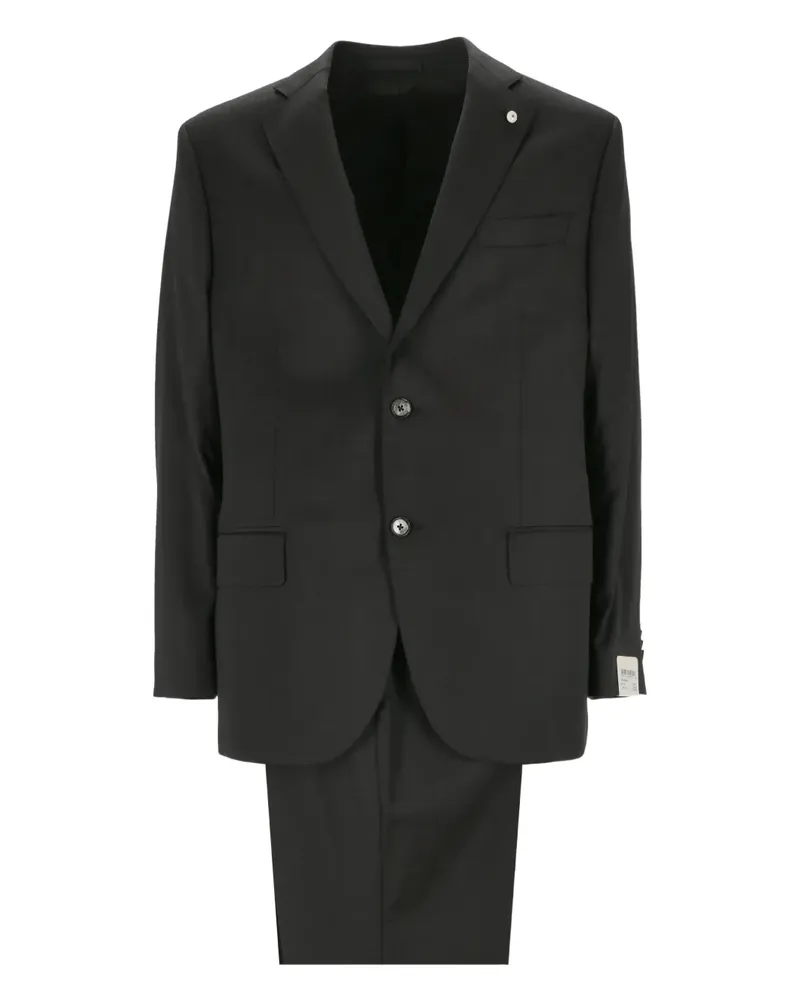 Luigi Bianchi Mantova single-breasted suit - Schwarz Schwarz