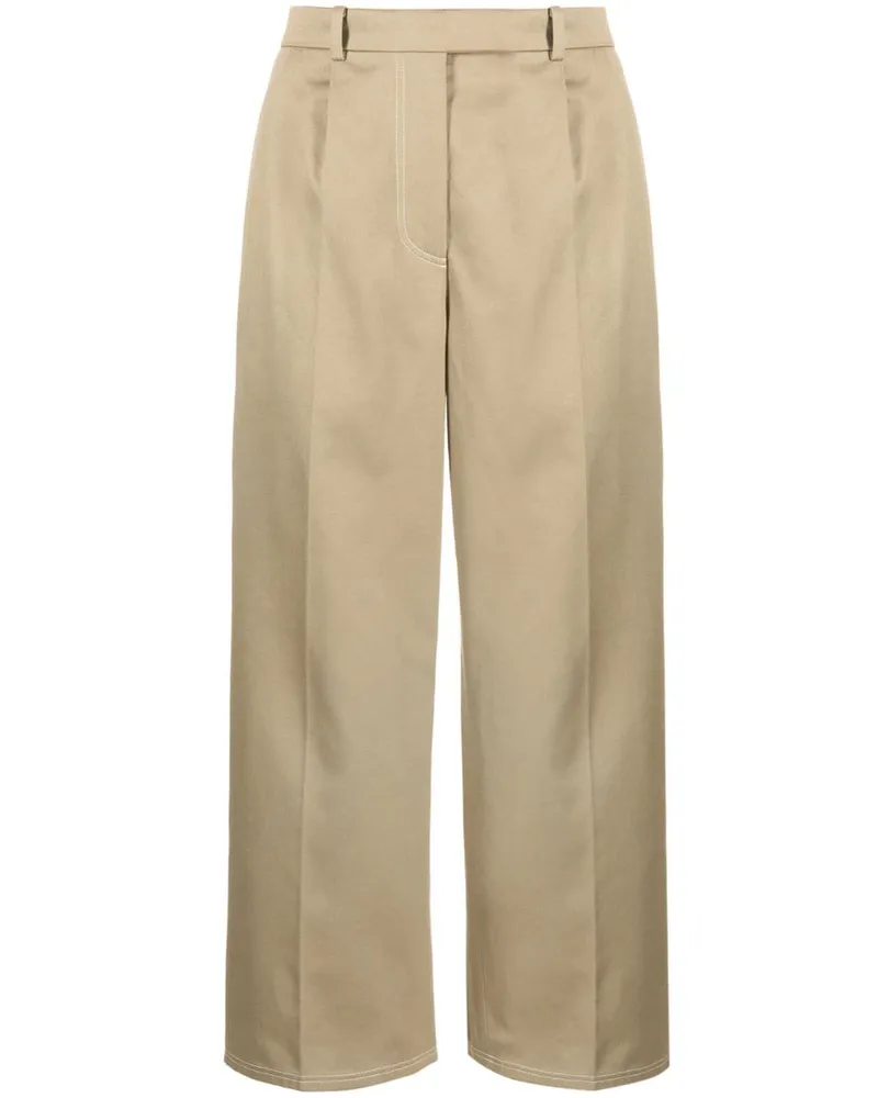 Thom Browne Plissierte Cropped-Hose - Nude Nude