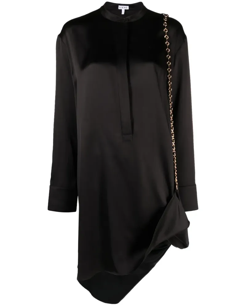 Loewe Hemdkleid aus Seide - Schwarz Schwarz
