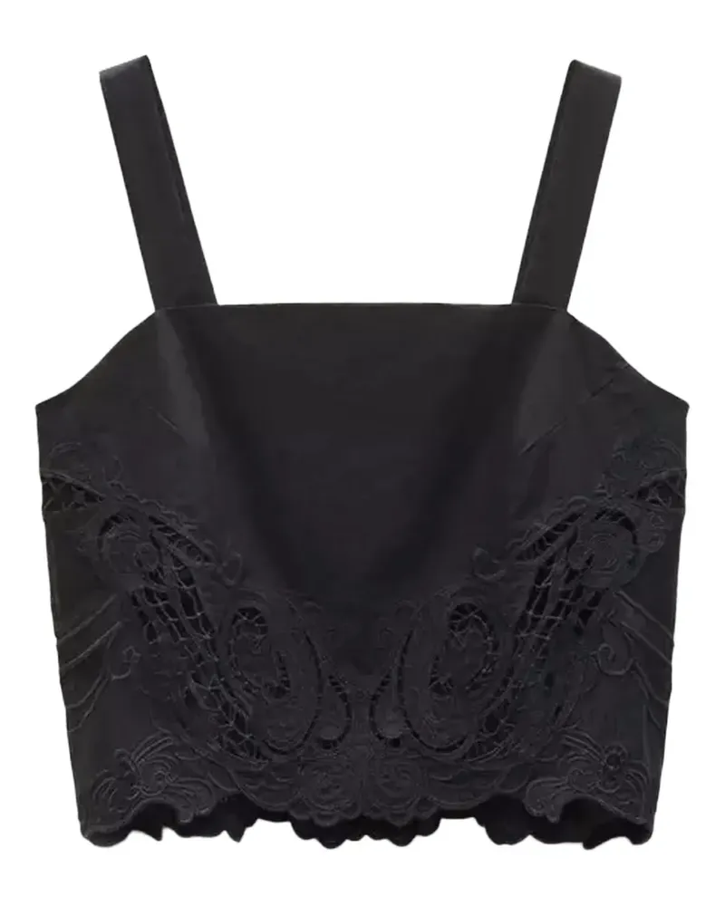 Rag & Bone Besticktes Oberteil mit eckigem Ausschnitt - Schwarz Schwarz