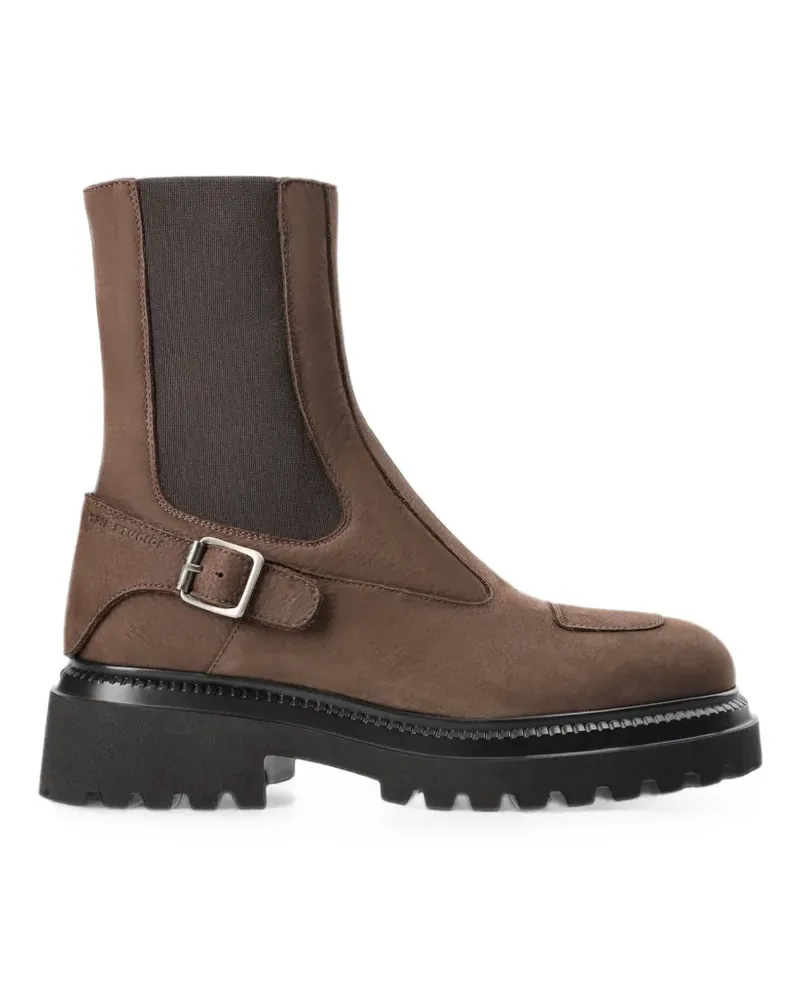 Copenhagen buckle-detail leather ankle boots - Braun Braun