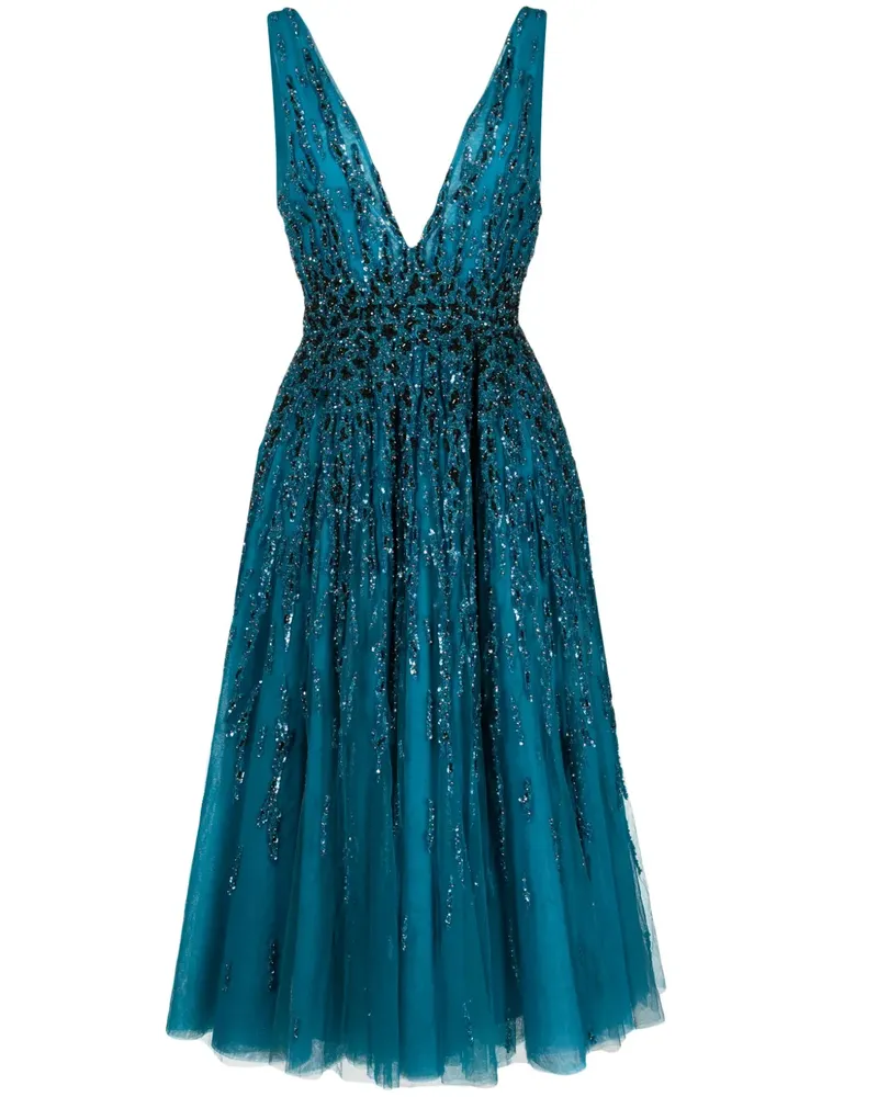 Saiid Kobeisy Kleid mit Pailletten - Blau Blau