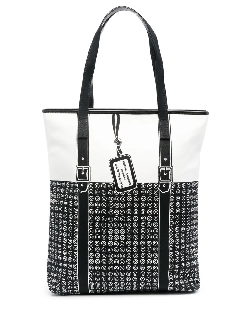 10 Corso Como Schultertasche mit Print Schwarz