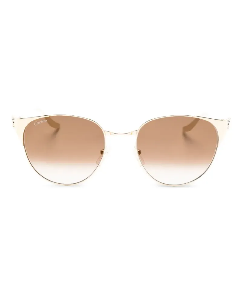 Cartier Klassische Cat-Eye-Sonnenbrille - Gold Gold