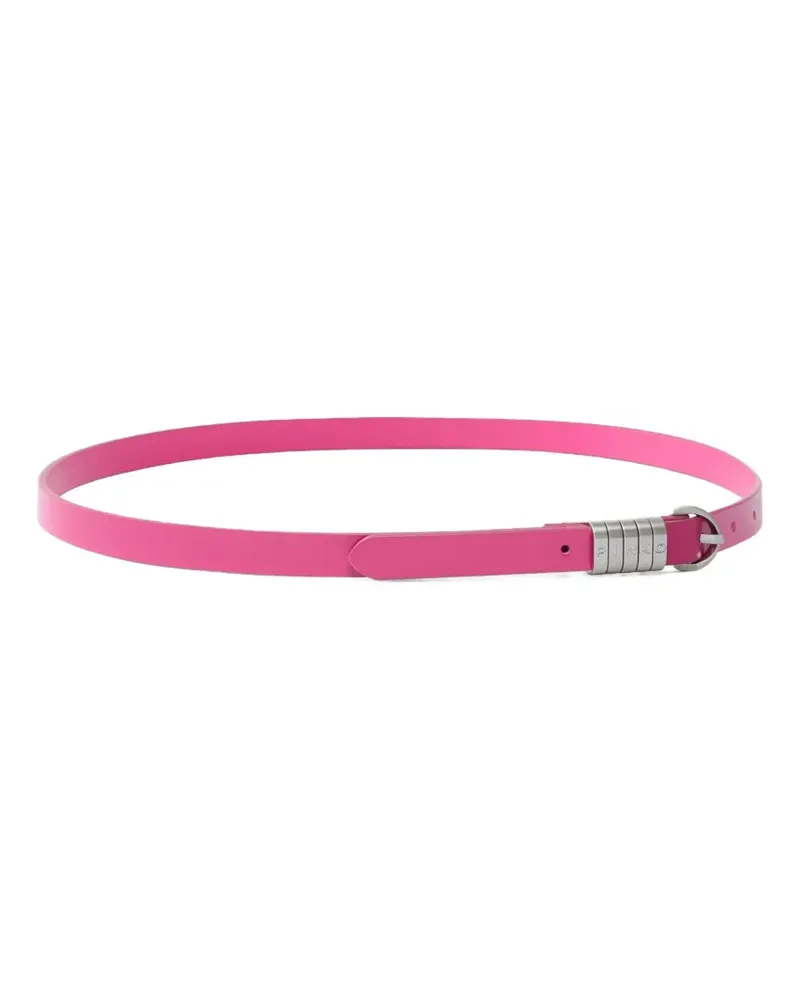 Pinko Ledergürtel mit Logo-Schild - Rosa Rosa