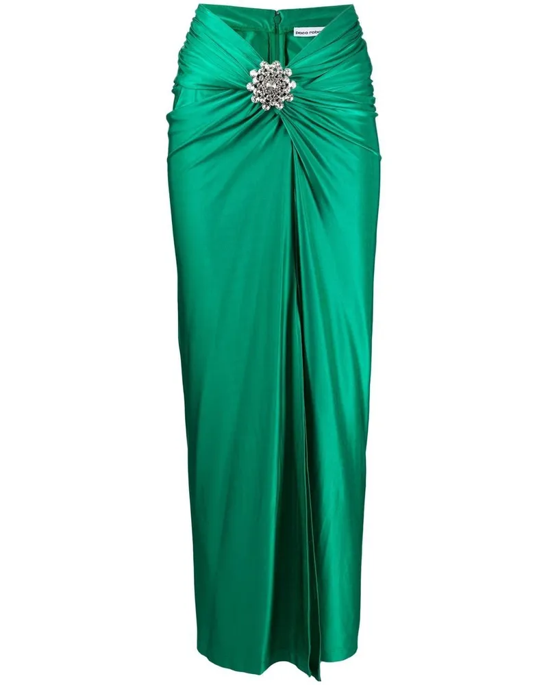 Paco Rabanne Rock mit Strass - Grün Grün