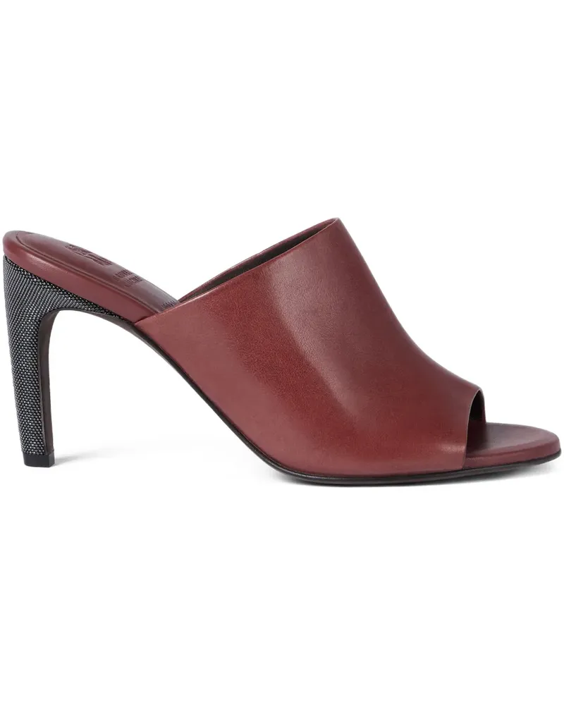 Brunello Cucinelli Verzierte Sandalen mit runder Kappe - Rot Rot