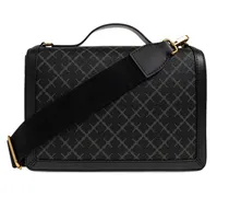 Loennas patterned shoulder bag - Schwarz