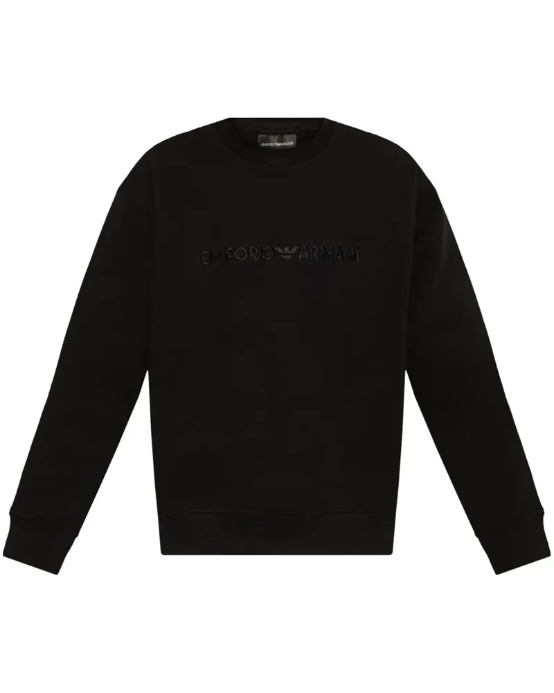 Emporio Armani Pullover mit Logo - Schwarz Schwarz