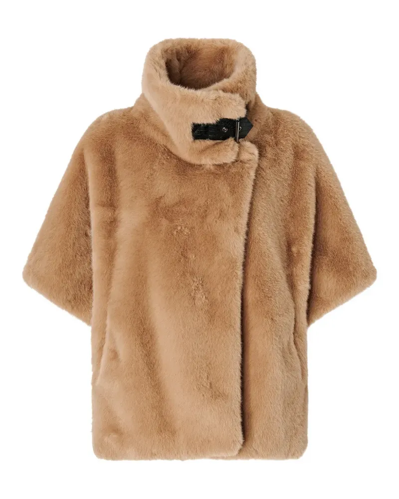 Pinko Jacke aus Faux Fur mit Schnallenverschluss - Nude Nude