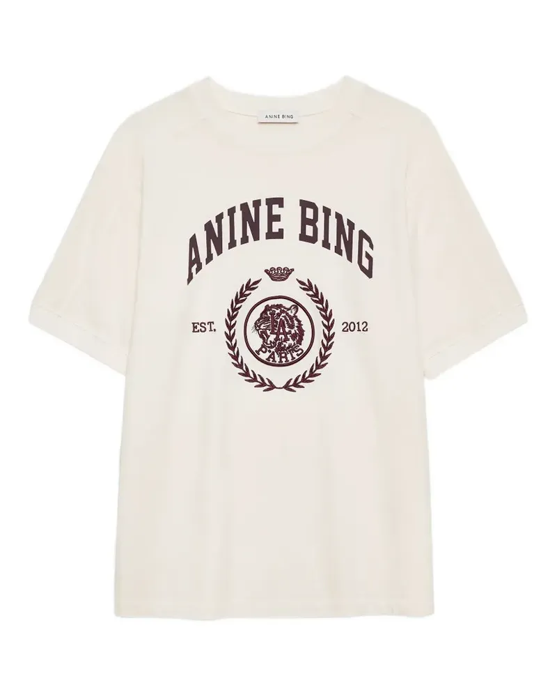 Anine Bing Jayleen Collegiate T-Shirt - Nude Nude