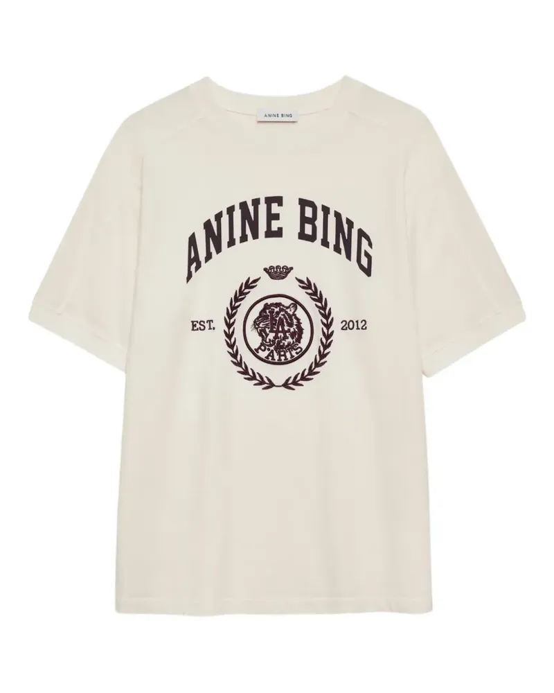 Anine Bing Jaylin T-Shirt mit Logo-Print - Nude Nude