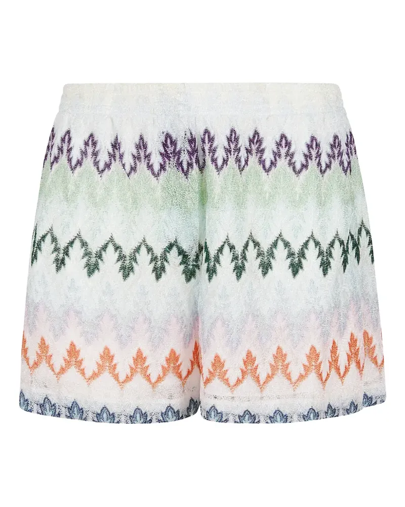 Missoni multicolour zig-zag shorts - Weiß Weiß