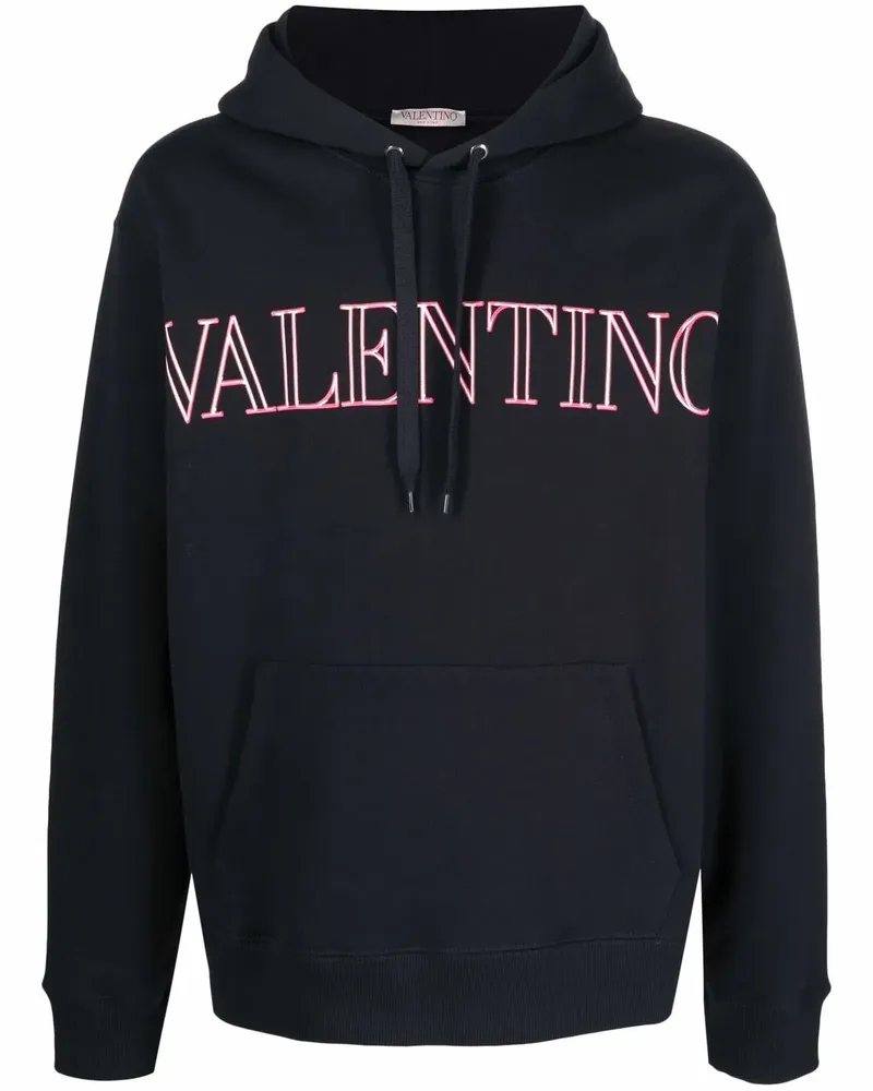 Valentino Garavani Hoodie mit Logo-Print - Blau Blau