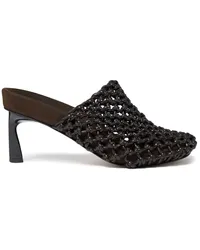 Stella McCartney Faux-Leder-Mules mit Riemendetail Braun