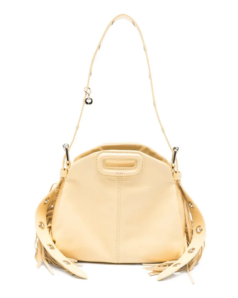 Maje Mini Miss M Tote Bag mit Fransen - Gelb Gelb