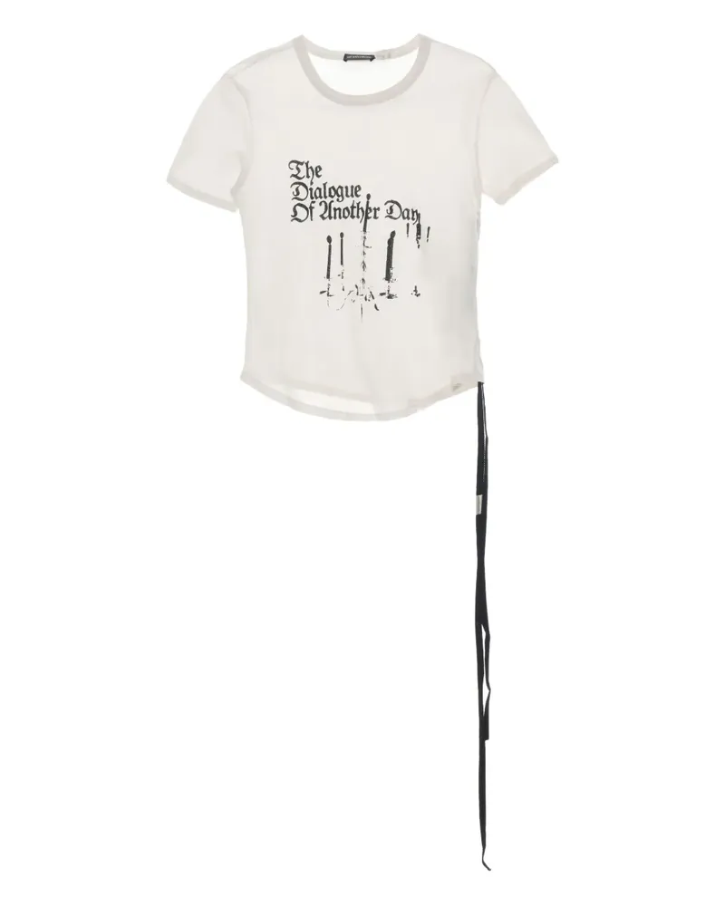 Ann Demeulemeester T-Shirt mit grafischem Print - Weiß Weiß