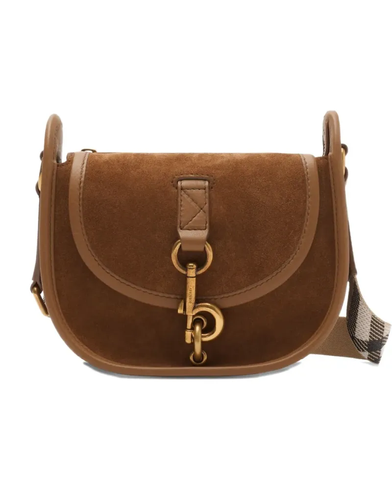 Burberry Kuriertasche mit kariertem Riemen - Braun Braun