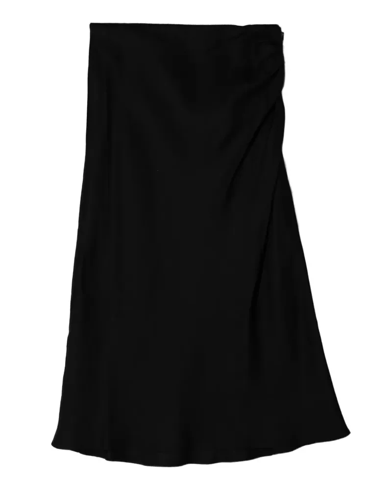 House of Dagmar draped midi skirt - Schwarz Schwarz